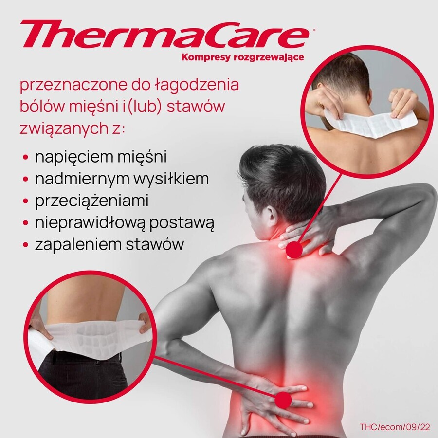 ThermaCare, impacchi riscaldanti per collo, spalle e polsi, 2 pezzi