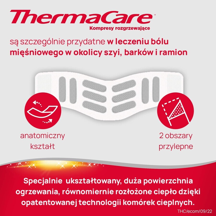 ThermaCare, impacchi riscaldanti per collo, spalle e polsi, 2 pezzi