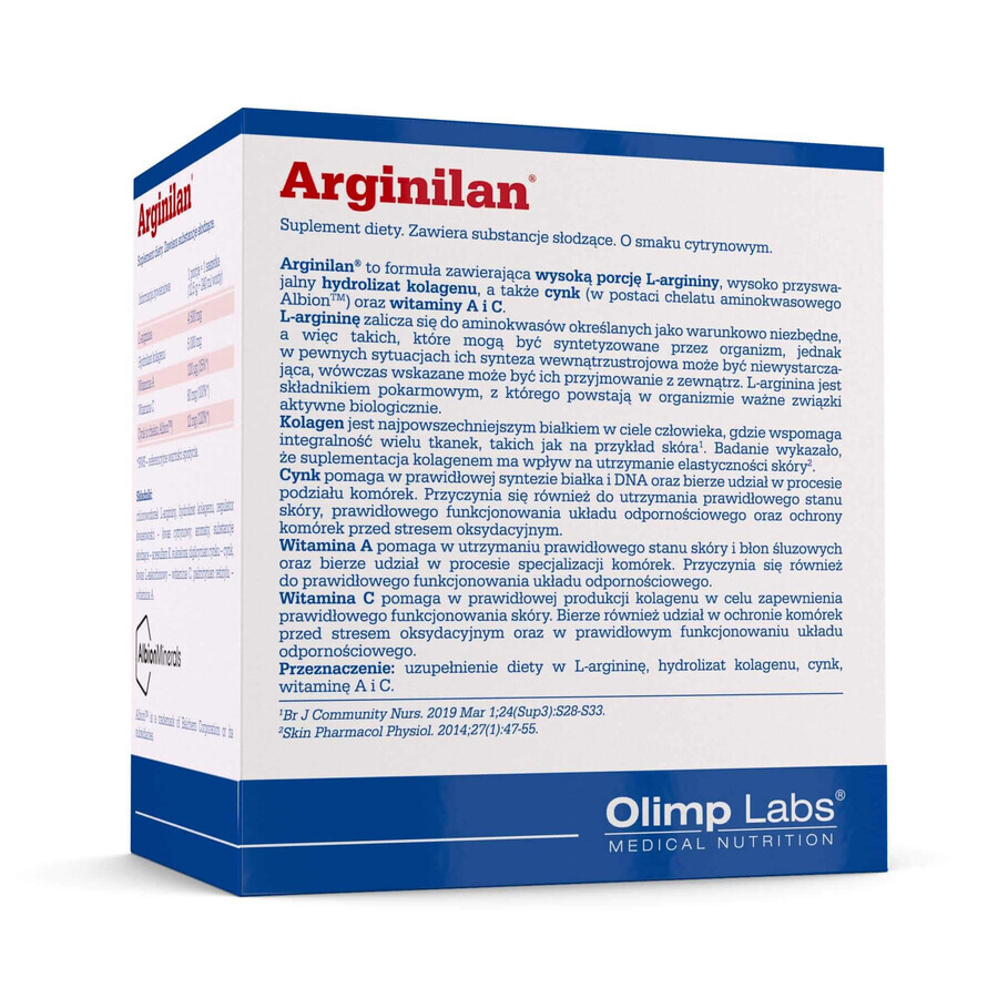 Olimp Nutramil Complex Arginilan sabor limón 12,5 g x 14 sobres