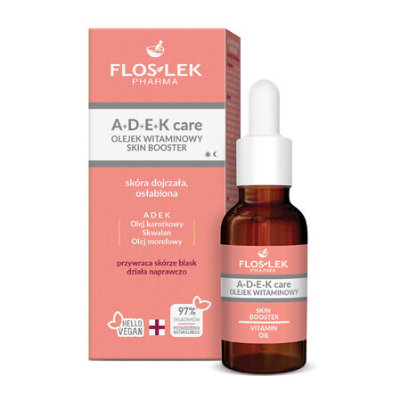 Flos-Lek A+D+E+K îngrijire, ulei de vitamine, piele matură și slăbită, Skin Booster, 30 ml