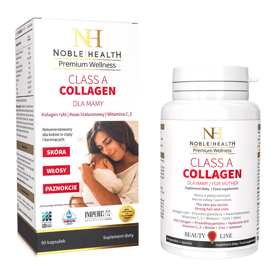 Noble Health Classe A Collagene per la mamma, 90 capsule