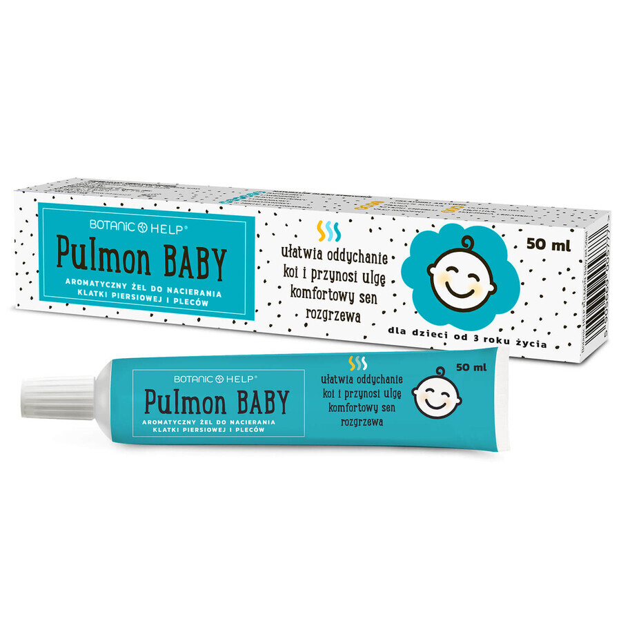 Botanic Help Pulmon Baby, gel aromatico per il massaggio del petto e della schiena, per bambini a partire da 3 anni, 50 ml