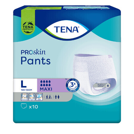 Tena Pants ProSkin, slip assorbente, taglia L, 100-135 cm, Maxi, 10 pezzi