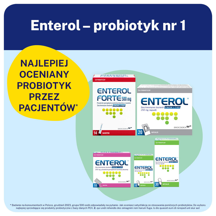 Enterol Forte 500 mg, 14 bustine