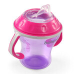 BabyOno, tazza con boccaglio morbido, rosa, da 3 mesi, 180 ml