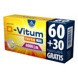 D-Vitum Forte Max 4000 UI, 60 capsule + 30 capsule in omaggio