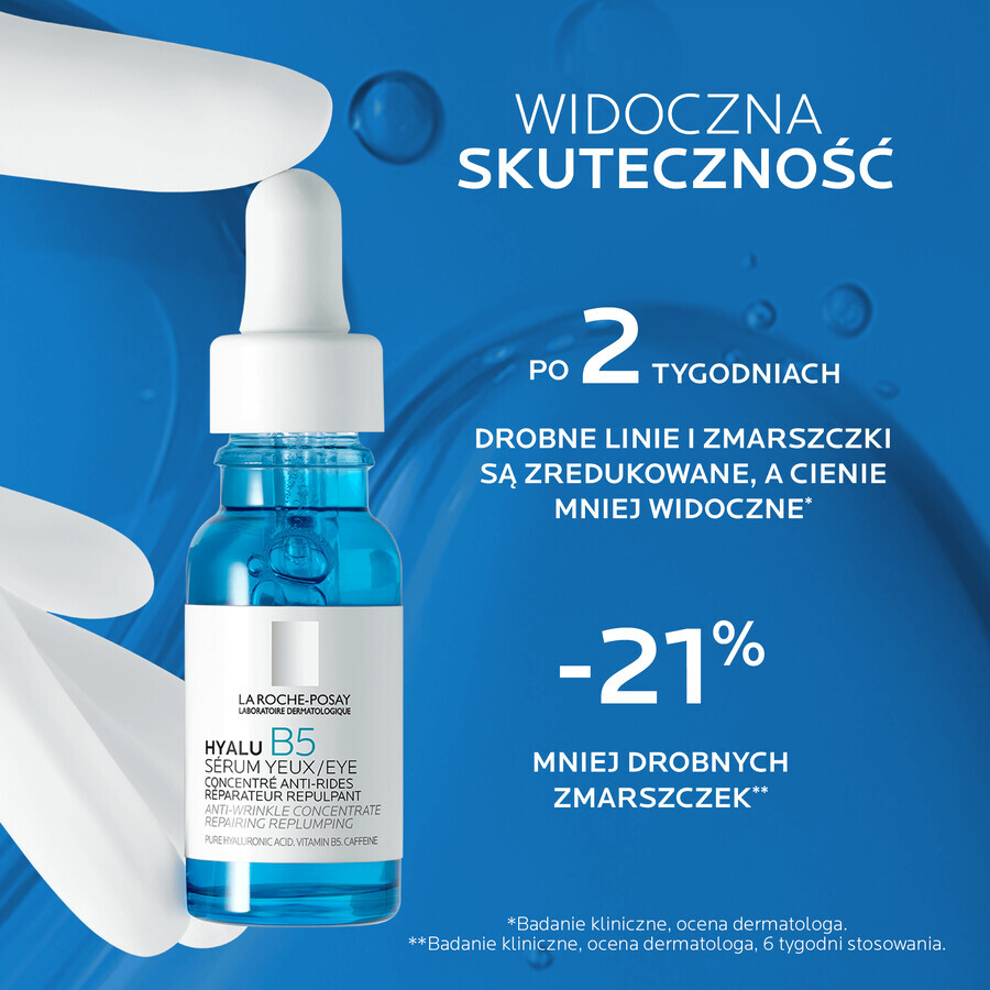 La Roche-Posay Hyalu B5, siero occhi antirughe, 15 ml