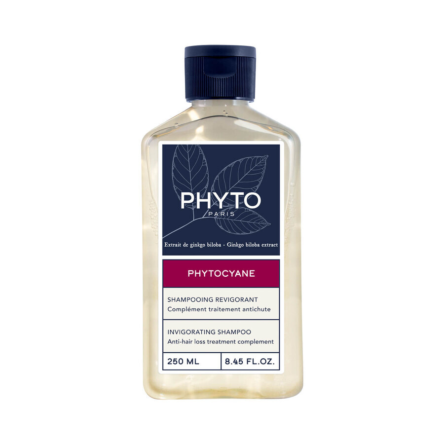 Phyto Phytocyane, șampon revitalizant împotriva căderii părului, pentru femei, 250 ml