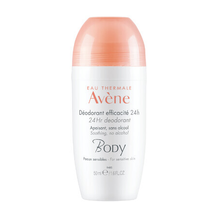 Avene Body, deodorante 24h, roll-on, 50 ml