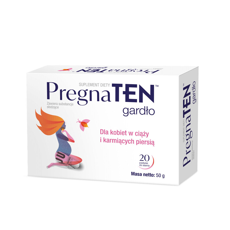 PregnaTEN Throat, 20 pastilles