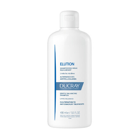 Ducray Elution, shampoo delicato per riequilibrare il cuoio capelluto, 400ml