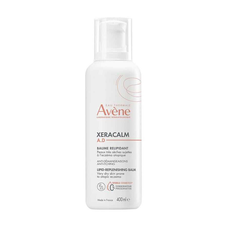 Avene XeraCalm A.D, lozione lipidica ricostituente per viso e corpo, pelle molto secca, atopica e pruriginosa, 400 ml