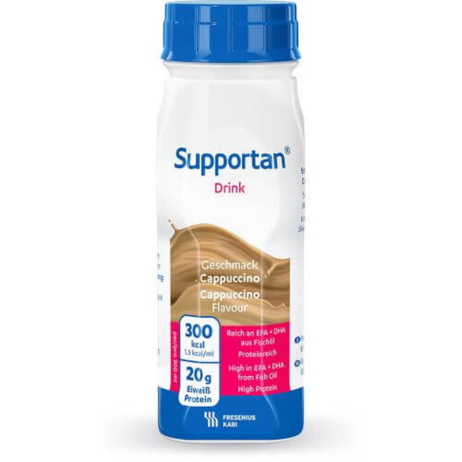 Supportan Drink, préparation nutritionnelle, saveur cappuccino, 4 x 200 ml