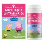 Peppa Pig Vitamina D3 effervescente, da 3 anni, gusto ananas, 60 pastiglie