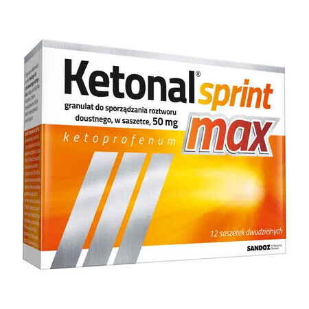 Ketonal Sprint Max 50 mg, granulato per soluzione orale, 12 bustine