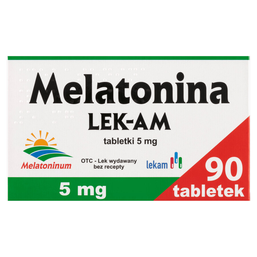 Melatonina LEK-AM 5 mg, 90 comprimidos