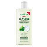 Equilibra Dermo, shampoo detergente, tè verde e acido ialuronico, 265 ml