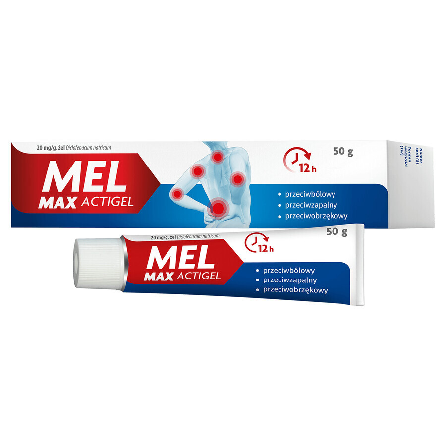 Mel Max Actigel 20 mg/g, gel, 50 g