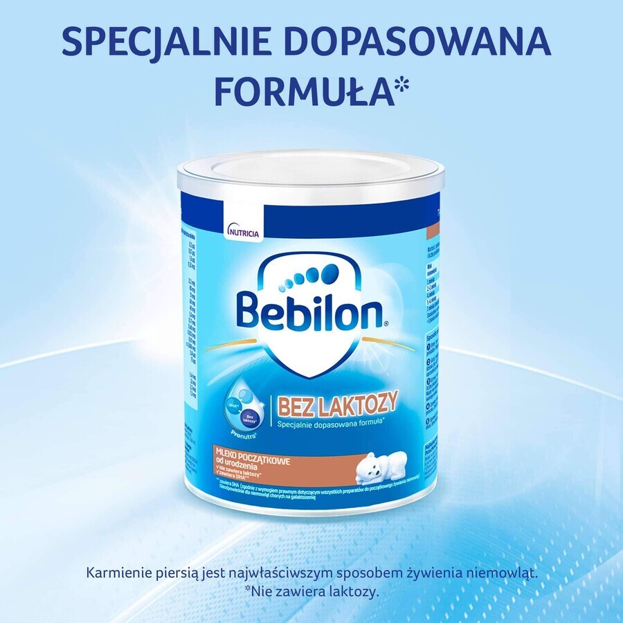 Bebilon Milk for infants without lactose, from birth, 400 g