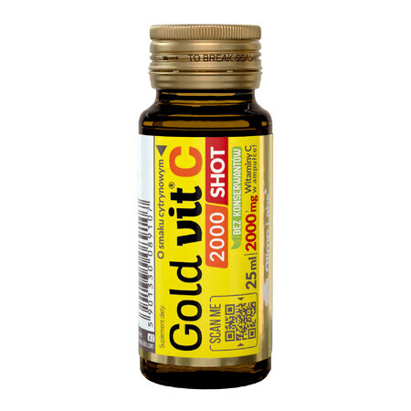 Olimp Gold-Vit C 2000 Shot, lemon flavor, 25 ml