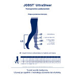 Jobst Ultra Sheer, gambaletti compressivi, CCL2, punta chiusa, taglia 3, naturale