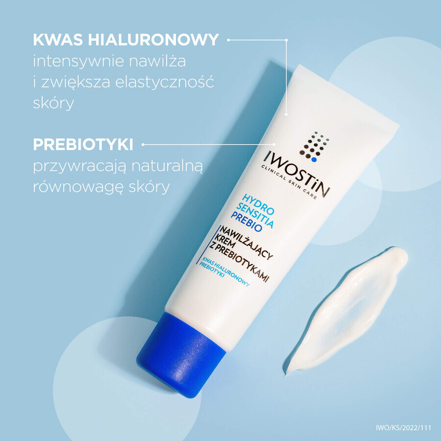 Iwostin Hydro Sensitia Prebio set, gel micellaire, 200 ml + crème hydratante, 50 ml