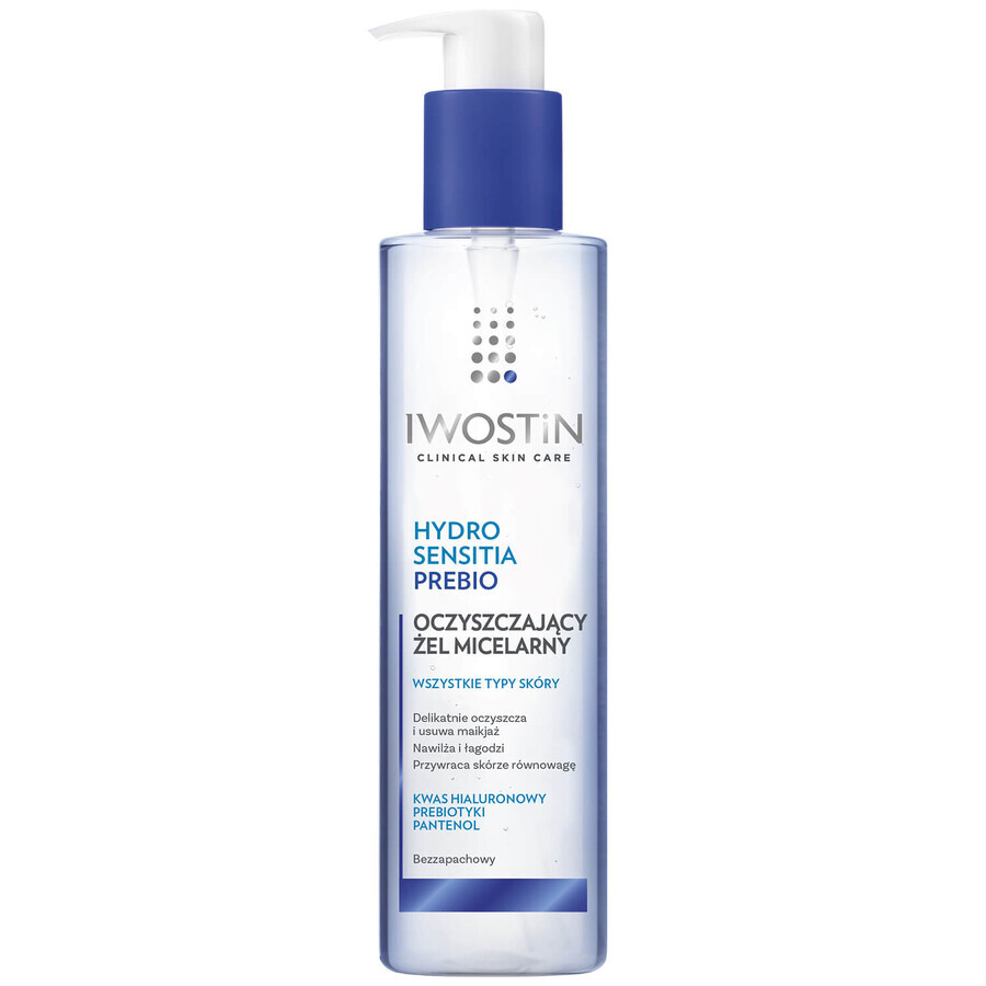 Iwostin Hydro Sensitia Prebio set, gel micellaire, 200 ml + crème hydratante, 50 ml