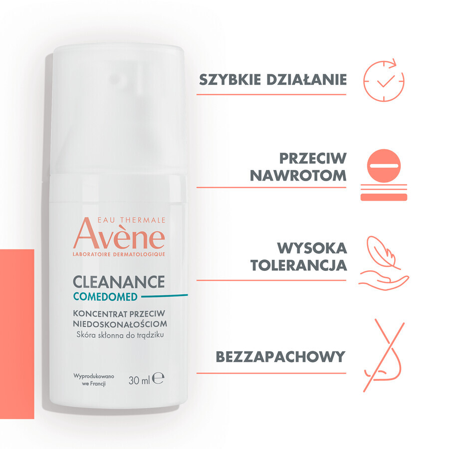 Avene Cleanance ComedoMed, concentrato contro le imperfezioni, pelle a tendenza acneica, 30 ml