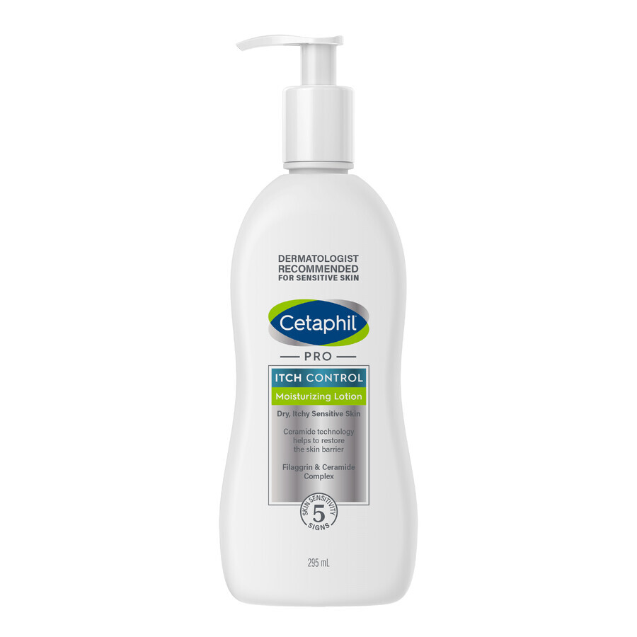 Cetaphil Pro Itch Control, lozione idratante per viso e corpo, per neonati e bambini, 295 ml