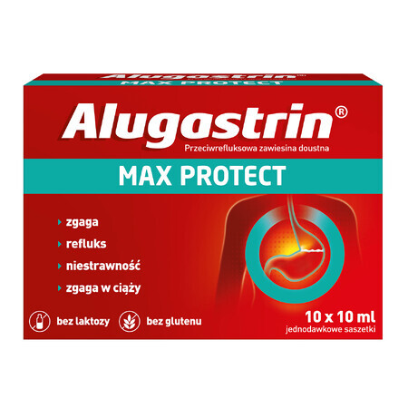 Alugastrin Max Protect, sospensione orale, 10 bustine