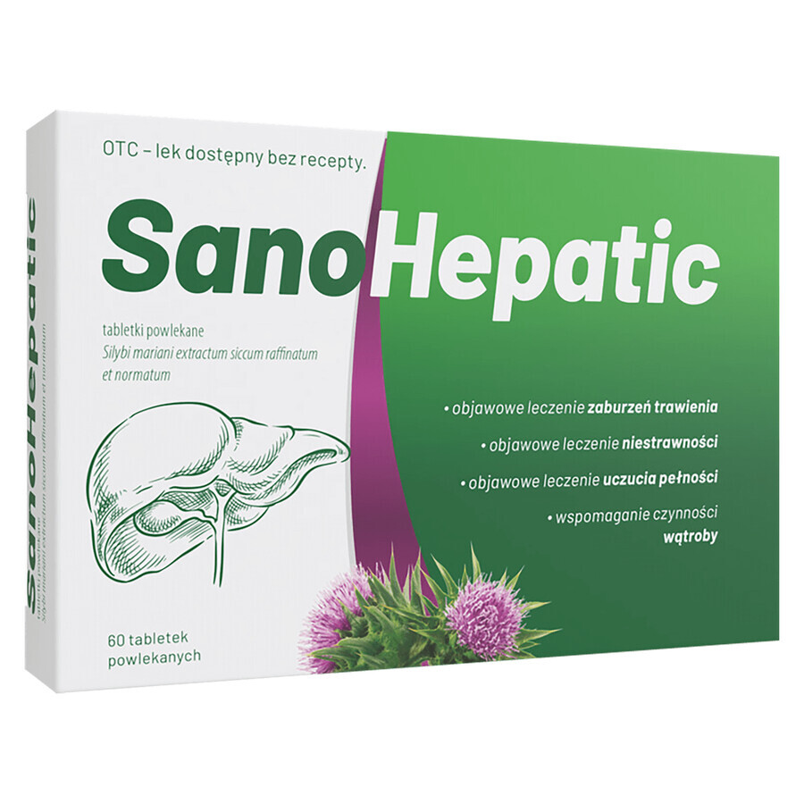 SanoHepatic 70 mg, 60 comprimidos recubiertos con película