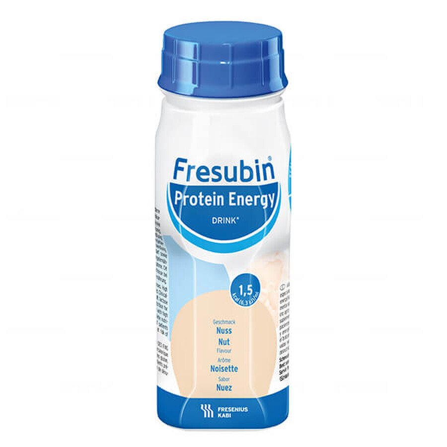 Fresubin Protein Energy Drink, preparato nutrizionale, gusto nocciola, 4 x 200 ml