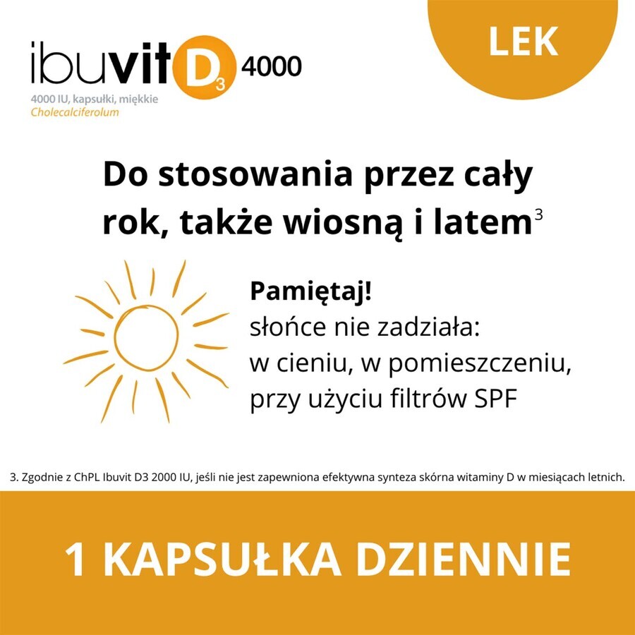 Ibuvit D3 4000 UI, 150 cápsulas