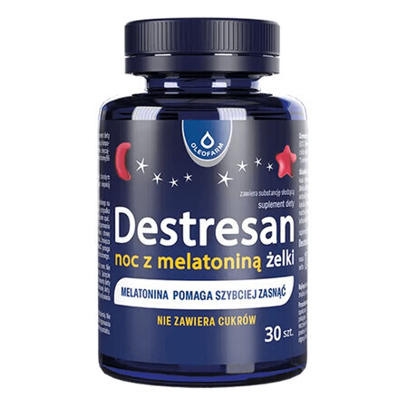 Destresan Night con melatonina in gelatina, gusto ciliegia, 30 pezzi