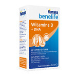 Humana Benelife Vitamina D + DHA, dalla nascita, 15 ml