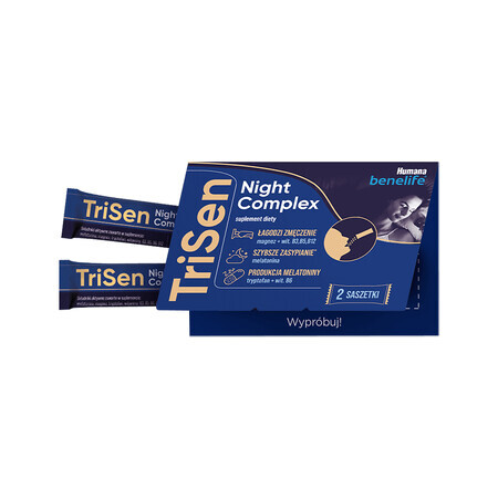 Humana Benelife TriSen Complejo Nocturno, 2,4 g x 2 sobres