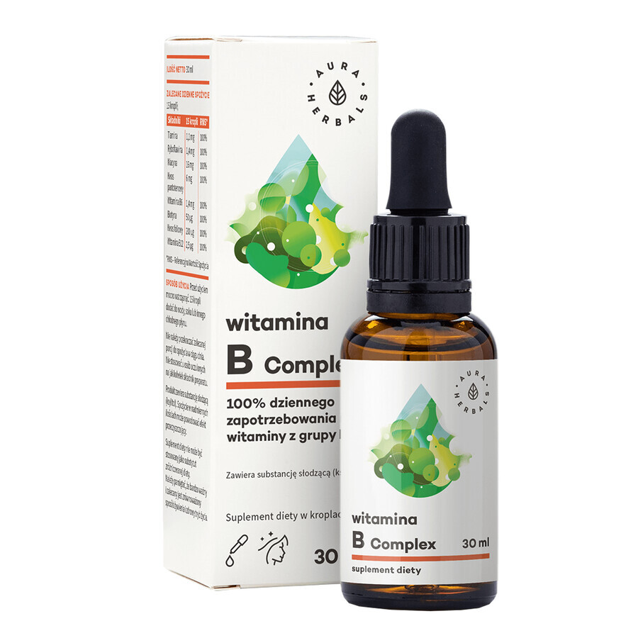 Aura Herbals Complesso di vitamina B, gocce, 30 ml