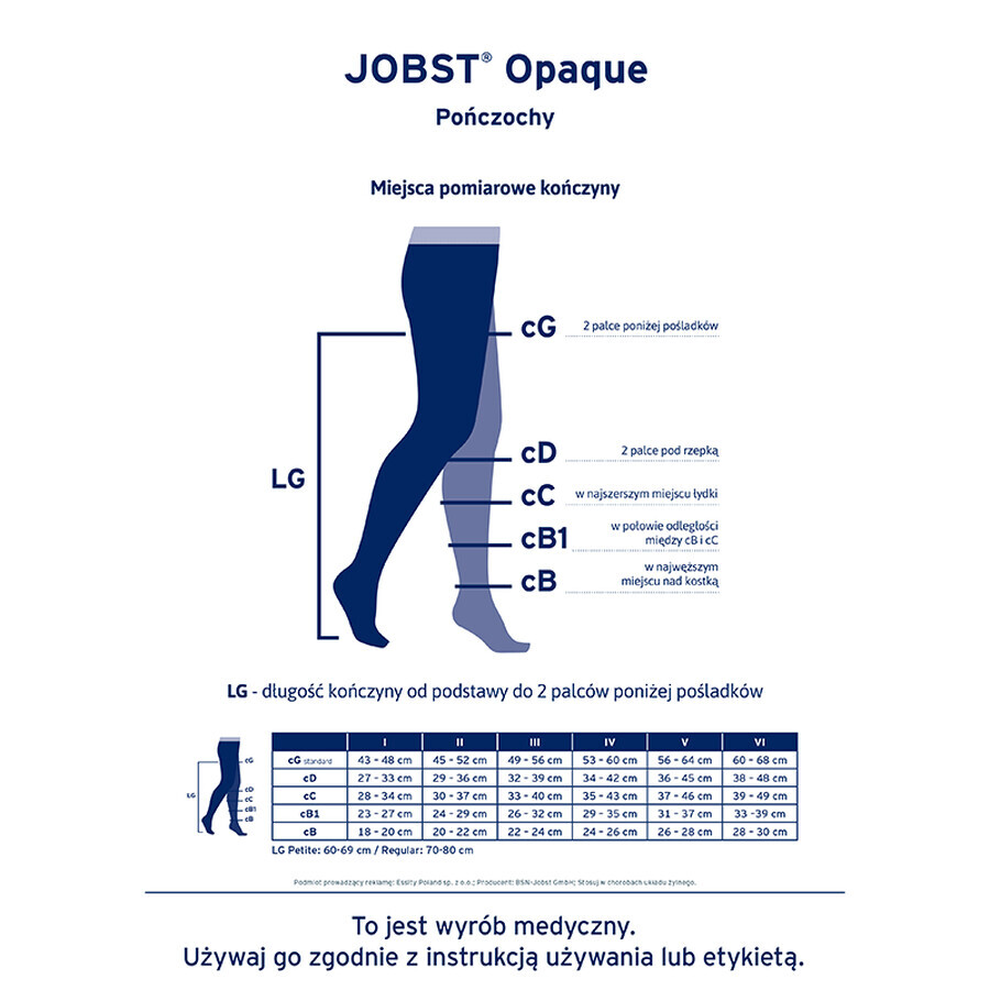 Jobst Opaque, calze a compressione, CCL2, punta chiusa, taglia 3, naturale