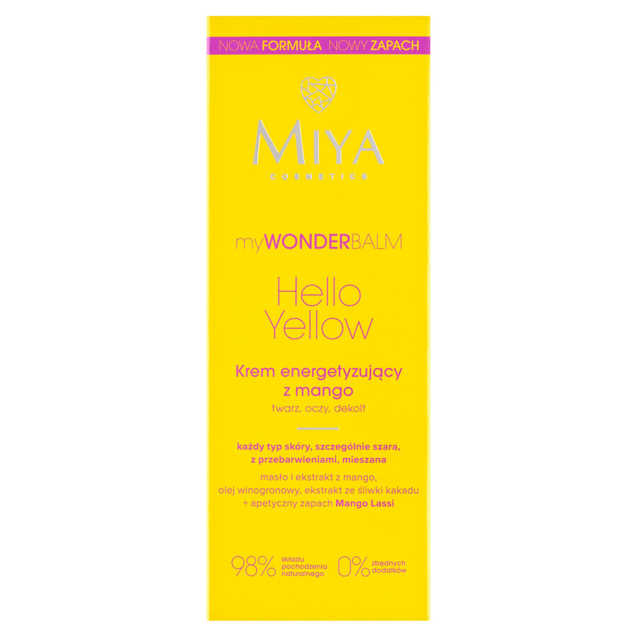 Miya myWONDERBALM Hello Yellow, energizing cream with mango, 75 ml