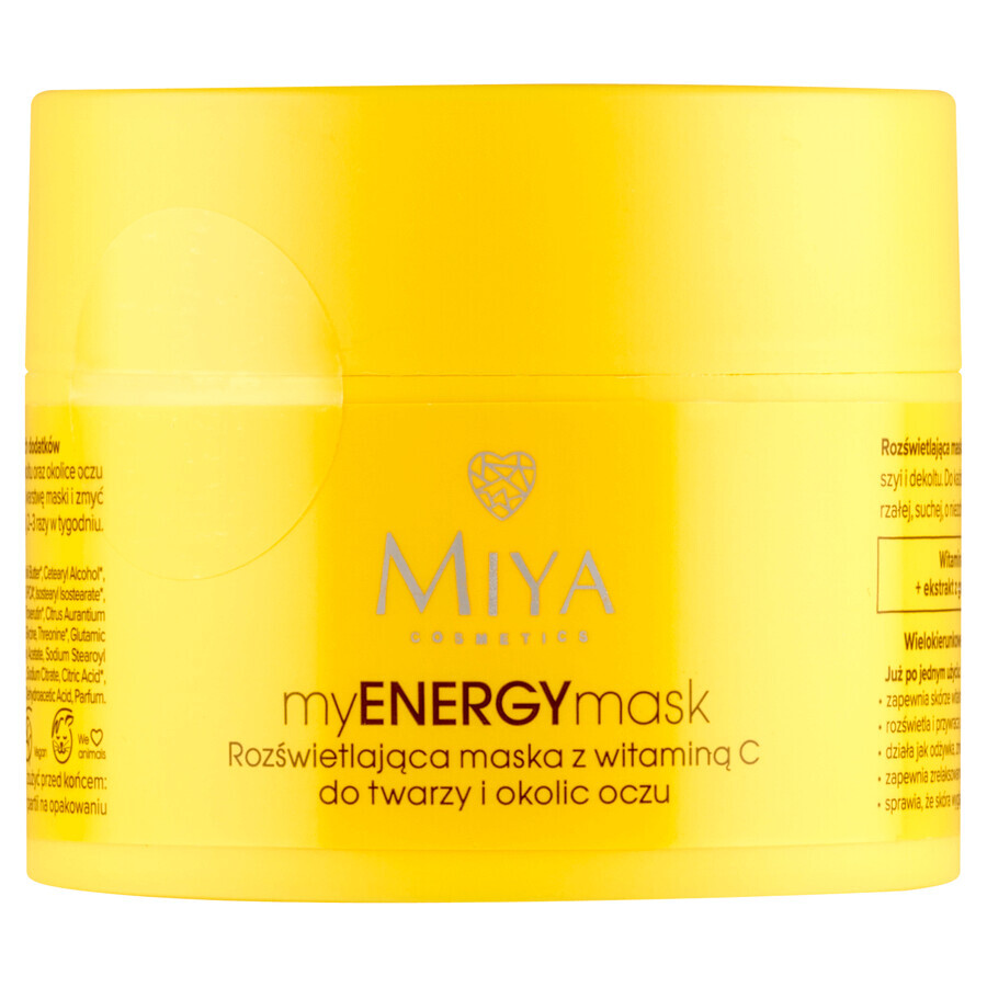 Miya myENERGYmask, maschera illuminante con vitamina C, 50 ml