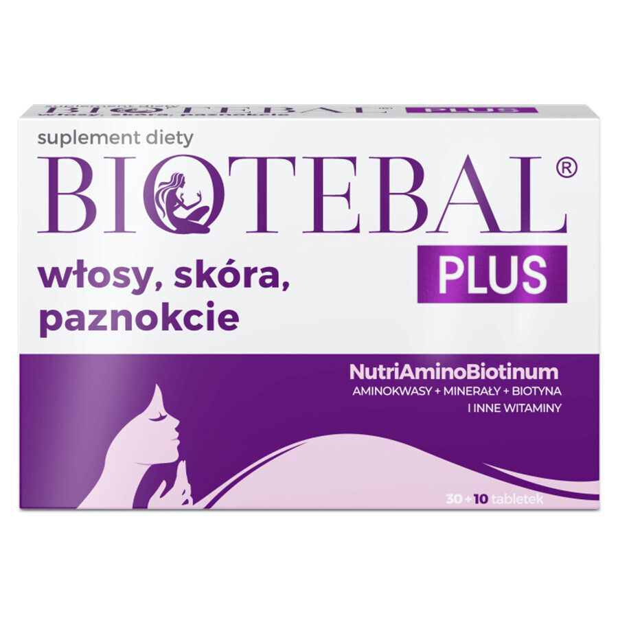 Biotebal Plus Capelli Pelle Unghie, 30 compresse + 10 compresse in omaggio