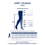 Jobst Ultra Sheer, collant a compressione, CCL2, punta chiusa, taglia 5, nero