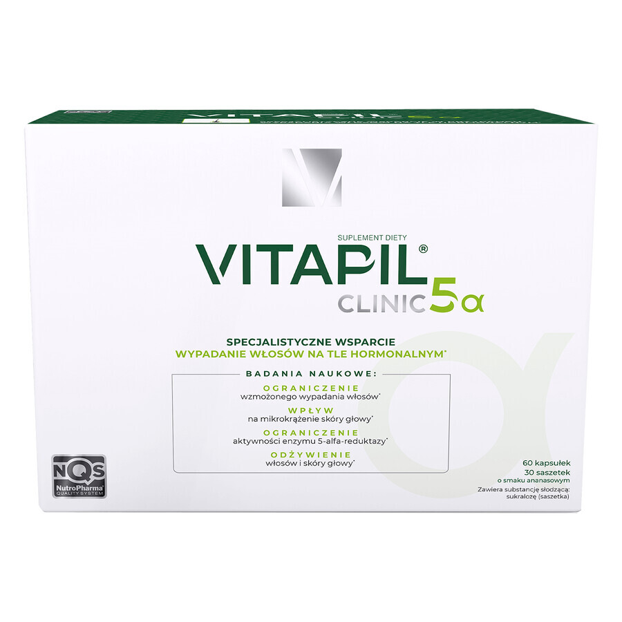 Vitapil Clinic 5alpha, 30 bustine + 60 capsule