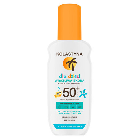 Kolastyna, emulsione protettiva spray per bambini, pelle sensibile, SPF 50+, 150 ml