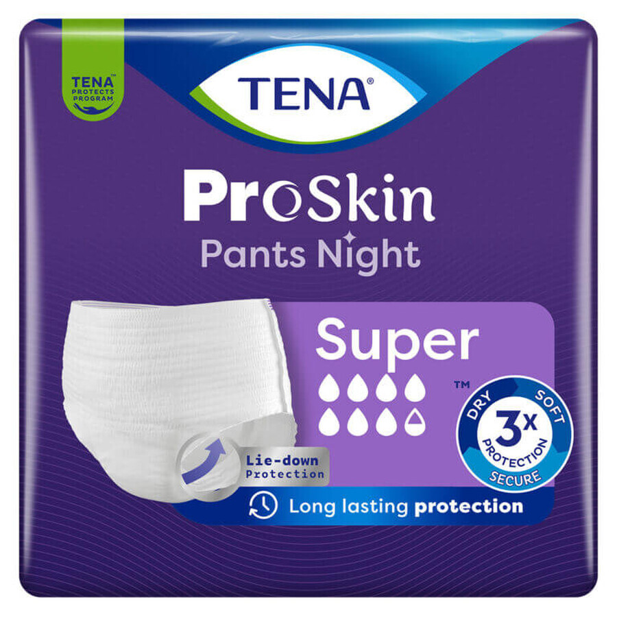 Tena Pants ProSkin Night, culotte absorbante, taille M, 80-110 cm, Super, 30 pièces