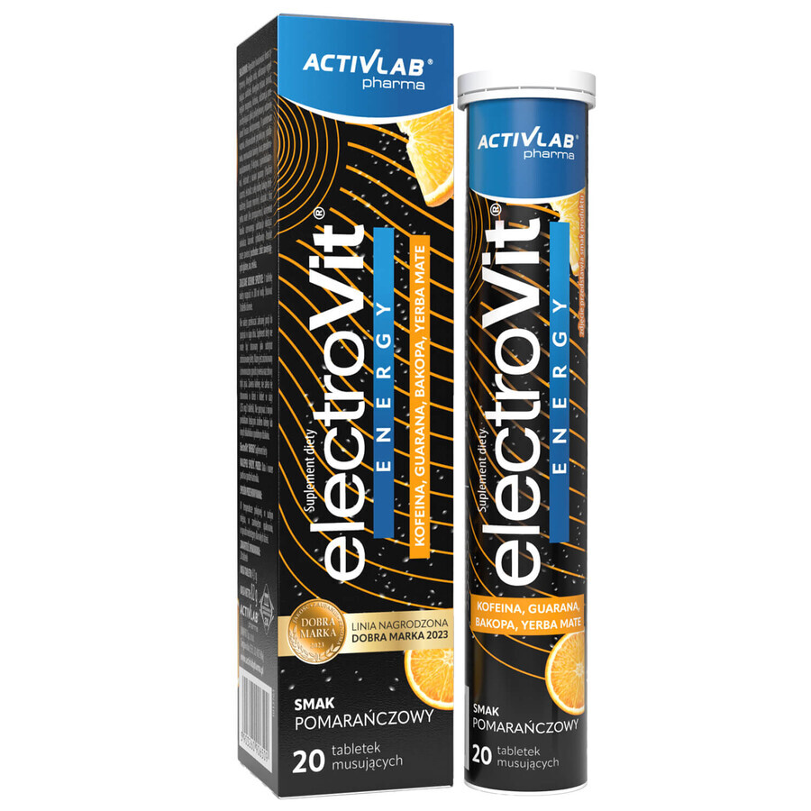 Activlab Pharma Electrovit Energy, gusto arancia, 20 compresse effervescenti