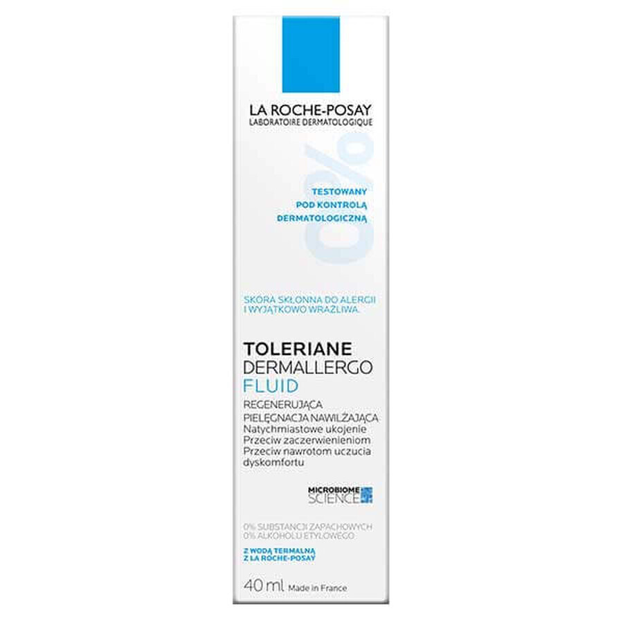 La Roche-Posay Toleriane Dermallergo, fluid, îngrijire hidratantă regenerantă, 40 ml