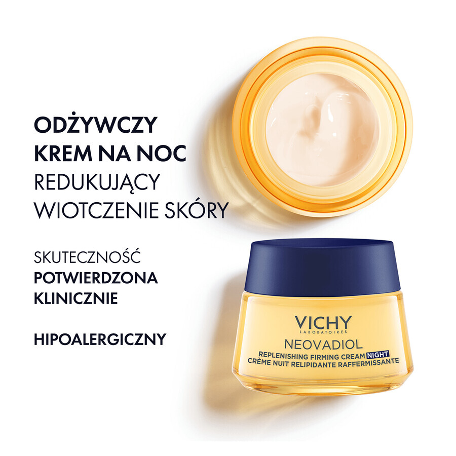 Vichy Neovadiol Post-Menopausa, crema notte riparatrice contro il rilassamento cutaneo, 50 ml