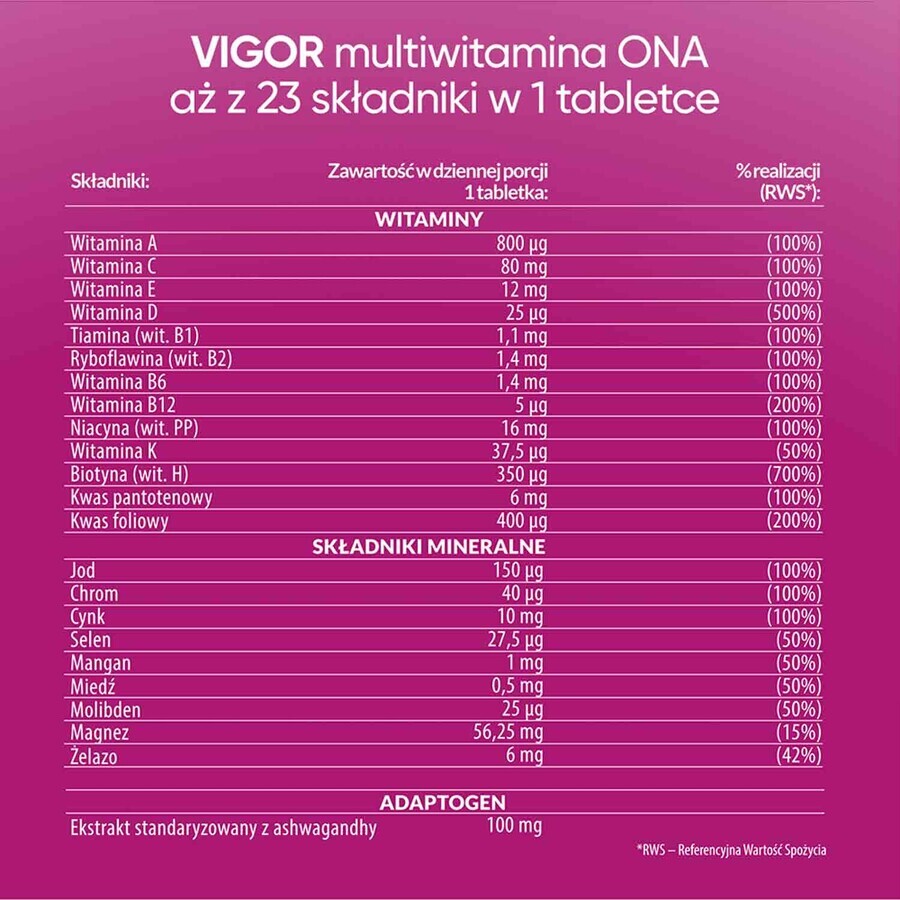 Vigor Multivitaminico Ona, 60 compresse