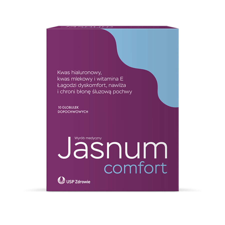 Jasnum Comfort, globuli vaginali, 10 unità